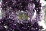 Tall Amethyst Crystal Cluster On Metal Stand - Uruguay #51292-3